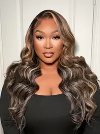 Arabella 200% 13x6 Glueless Frontal Lace Wig P2/27/1B/613# Honey Blonde & Platinum Blonde Highlighted Balayage Loose Body Wave 100% Human Hair Beginner-friendly