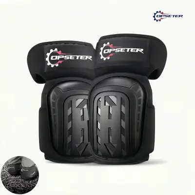 OPSETER Heavy Duty Stretchable Foam Gel Knee Pads for Construction Workers, Adjustable Fit Work Gear for Flooring, Gardeners