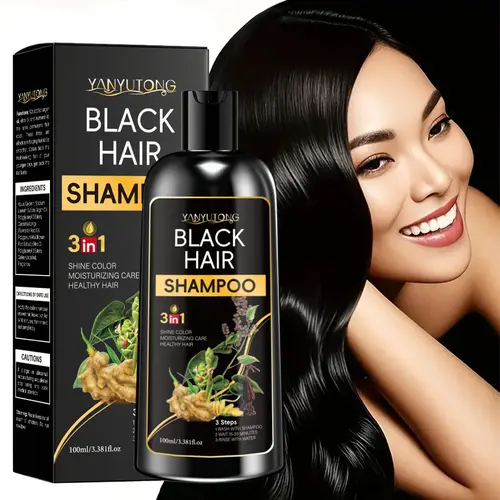 YANYUTONG Color Shampoo 100ml - Haircare Shampoo for Black, Chestnut Brown, Brown Hair - Gentle Scalp Cleanser for Daily Cleansing, Glossy Hair