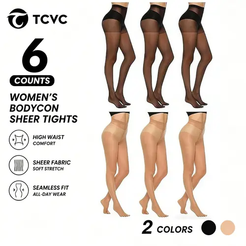 TCVC Summer & Winter Stockings, Comfort High Waist & Shadow Toe  Lightweight Summer Pantyhose | Invisible Shadow Toe Summer Breathable Sheer Tights Breathable Elastic Pantyhose Second Skin Fit Sheer Tights Reinforced Shadow  Comfort High Waist Pantyhose