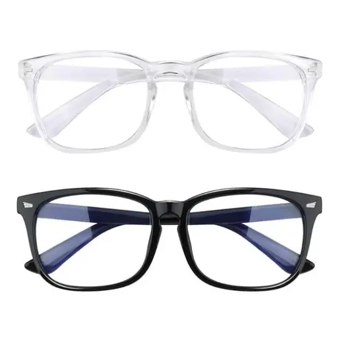 Unisex High Quality Lightweight Eyewear - 99% Blue Light Blocking Glasses, Stylish Square Frames, Anti-Reflective, Anti-Eyestrain, UV Protection, Durable for Computer Gaming, Office Use