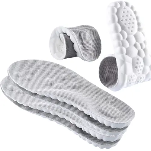 Unisex Size 4D Cloud Memory Foam Insoles for Shoes & Footwear, Super Soft, Anti-Fatigue, Shock-Absorbent, Pain Relief for Long Wear, Shoe, Cloud Insoles & Heel Liners