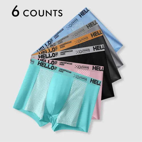 xl Men's Letter Tape Boxer Brief, BreathableComfortable Underwear for Daily Wear, Soft Clothesfor Men, Summer Underclothes