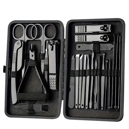 Professional Nail Clipper Set with Storage Case, 8/15/24 Pieces Portable Manicure & Pedicure Tool Set, Nail Clippers and Nail Trimmer, Nail Cutter Kit Wallet, Nail Care Tool for Home & Travel, Body Care Nail Supplies,Birthday Gift,Nail Tools#backtoschool