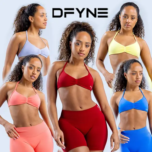 DFYNE Impact Sports Set – Seamless Sculpt Fit with Strappy Back, High-Waisted Bottoms & Ultra-Flattering Activewear Look Workout Running Clothes Workout Ribbed