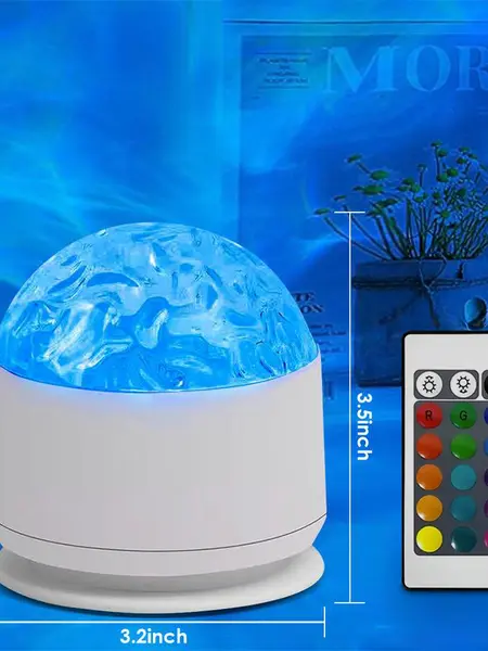 JEYUIN 16-Color Changing Star Projector with Remote Control, 16-Color Ripple Design, Ocean Wave Effects, LED Lights, Room Decor Lighting, Cool Gadgets for Bedroom Home, Versatile Gift for Women