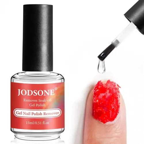 JODSONE 15ml Acrylic & Gel Nail Polish Remover - Quick 3-5 Min Removal, Organic Acetone-Free Formula with Brush Applicator for UV Nails, At-Home Fingernail Gel X Refresh Selfcare Manicure Product, Fingernail Polish Remover,familyfun