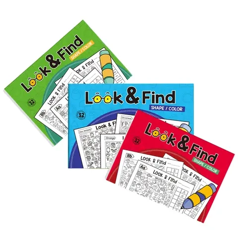 Interactive Look & Find Coloring Book, Ages 3+ with 800+ Pictures (Animals, Transportation,I Numbers, Letters), Activity, Memory & Focus Game, Preschool Learning, Christmas Gift