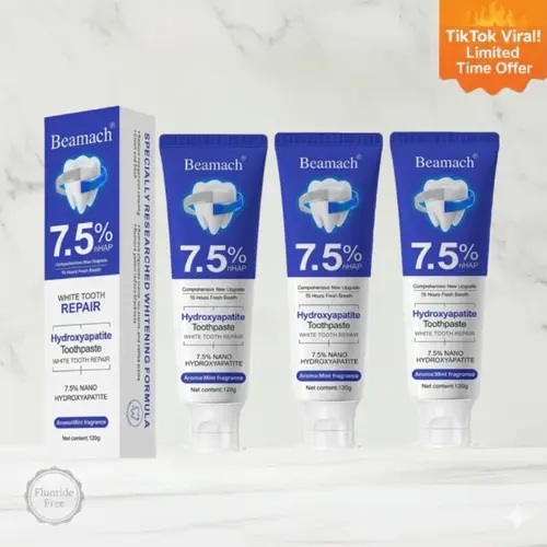 Hydroxyapatite Whitening Toothpaste 3-Pack, Daily Anti-Bacterial Formula for Fresh Breath, Sensitive-Safe Oral Care, Plaque Removal, Enamel Protection, Cavity Prevention, Moisturizing & Soothing Cleansing (Back to School), Prevents Cavities