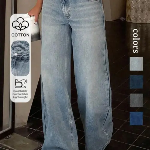 Women's Asymmetrical Low Waist Wide Leg Jeans, Baggy Jeans, Zipper Pocket Design, Casual Fashion for All Seasons, Limited Time Purchase, outfits vaqueros mujer, jeans baggy, jeans colombianos, miss sosita jeans, skinney jeans