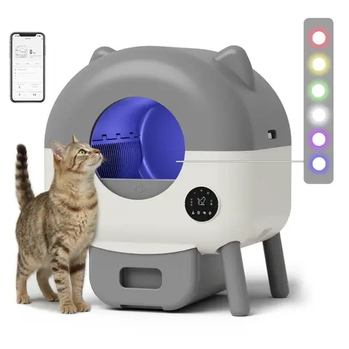 Warcat Adjustable Lighting Automatic Cat Litter Box App Control 2.4GHz WiFi Safety Protection Large Capacity #TikTokShopDealsforYouDays #DealsForYouDays