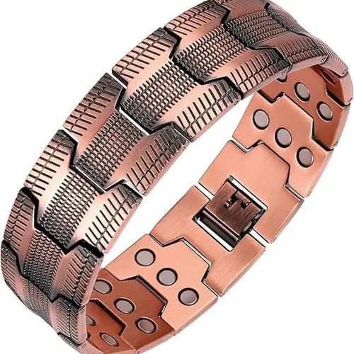 1pc Adjustable Magnetic Bracelet for Men, 3-Row Neodymium Magnets, Christmas Jewelry Gift, Ideal for Him