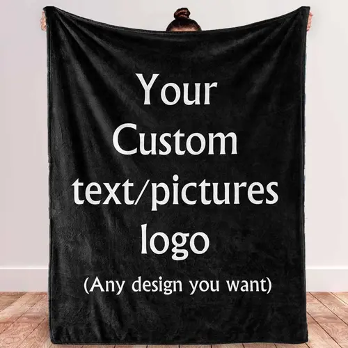 [ A Uniquely Special Gift for Her/Him] Custom Blanket with Picture: Made in USA, Personalized Customized Blankets with Photo，HD Printing Flannel Gifts, Custom Image Blanket, Romantic Gifts For Her