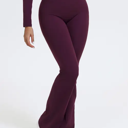 Women's High Waist Yoga Flared Pants, High Waisted Athletic, Comfortable Stretchy Fabric, Ideal for Daily Wear & Active Lifestyle, Stylish Design, Flared Yoga Bottoms, Yoga Leggings, Athleisure Fitness Leggings, Fitness Clothes, High Waist Activewear