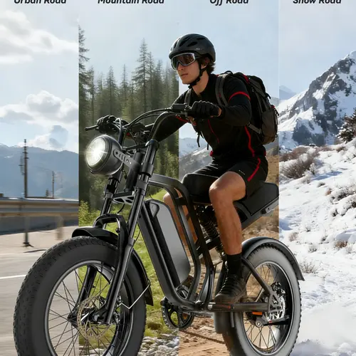 Hieha All-Terrain Electric Bike, 1500W Motor & 34MPH Top Speed, 20”×4.0” Fat Tires, 330lb Capacity for Off Road, 48V Removable Battery, Shimano 7-Speed, Fathers Day Gift