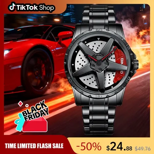Men's Racing Steering Wheel Watch – Luxury Sporty Design, Water-Resistant, Luminous Dial, Adjustable Strap | Boasting a Minimalist Aesthetic, Elegant & Durable, Your Ideal Choice for Daily Wear