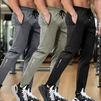Men’s 3-Pack Loose-Fit Flat-Front Pants - Menswear Activewear Sportswear Athletic Clothes with Zip-Fly, All-Season Bottoms for Outdoor Activities & Work