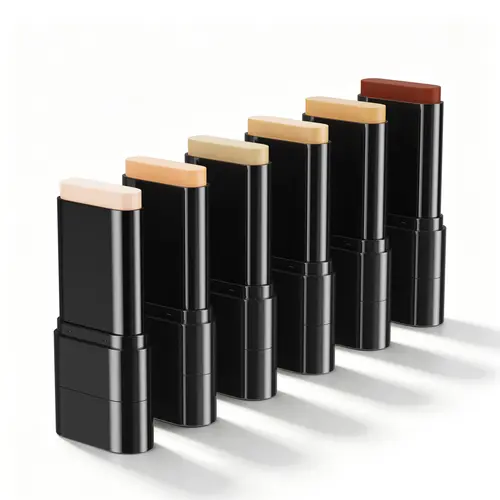 2-in-1 Foundation-Concealer Stick with M-Shaped Bristles Blending Brush, Hydrating Radiant Cosmetic, Buildable & All-Day Coverage, Even Skin Tone Dark Skin Makeup for All Complexions,#backtoschool back to school