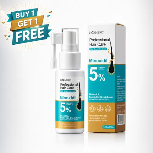 KÖRMESIC 5% Minoxidil Hair Regrowth Treatment 30ml - Anti-Hair Loss Formula for Daily Use Clinically Proven Professional Haircare hair growth oil hair mask ghk- cu peptide
