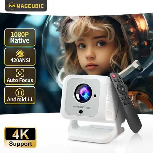 420ANSI HY310X Projector Auto Focus & Keystone With 4K Videosource Supported Full HD 1080P Android 11 Built-in 5W Speaker BT5.2 for Outdoor Theater Stand Mini Portable Projector Summervibes #TikTokShopBackToSchool,back to school,back to school haul
