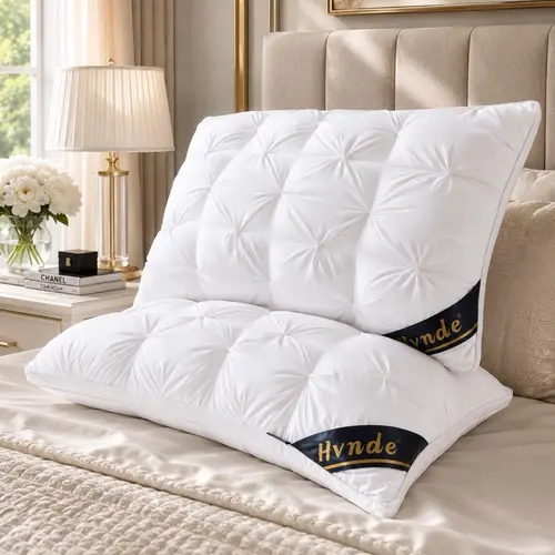 Sohochic Supportive Down Alternative Bed Pillows - Queen Size (29.5in×19.5in)/King (35.43in×19.5in) Cotton Blend, Skin-Friendly, Super Soft Fill, Cooling Breathable Bedding, Durable Loft Hold, Ergonomic Hotel Quality Cushion, Neck Care for All Sleep Pos.