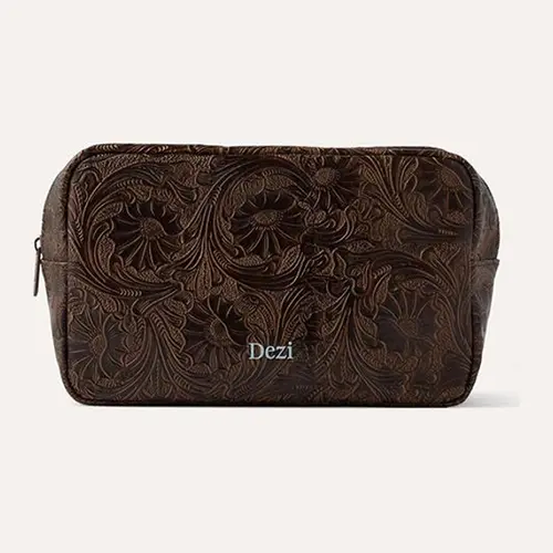 Dezi Skin Everyday Bag, Makeup Pouch for Purse, Toiletry Pouch, Travel Bag with Heritage Print & Custom Heritage Print