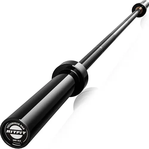 RITFIT Olympic Weightlifting Squat Bar, 2-Inch Solid Alloy Steel Heavy Duty Bar, Multi-Size 4ft/6ft/7ft Lengths with 350-1200LBS Capacity - Home Gym Workout Equipment for Strength Training to Fit at Home