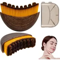 Ergonomic Lymphatic Contour Facial Beauty Instrument - Manual Facial Brush for Jawline & Chin Firming-Lifting, Debloated Face, Lymphatic Drainage, Serum Enhancement (1PCS, Normal Skin, Refreshedlook, Handcrafted, Handmade Quality Note)