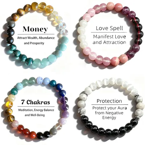 Adult Elegant 4-Piece Stretch Bracelet Set - Multi Color 4Pcs To Layer Bracelets & Bangles, 15-20cm, For Daily Wear & Banquets sohochic