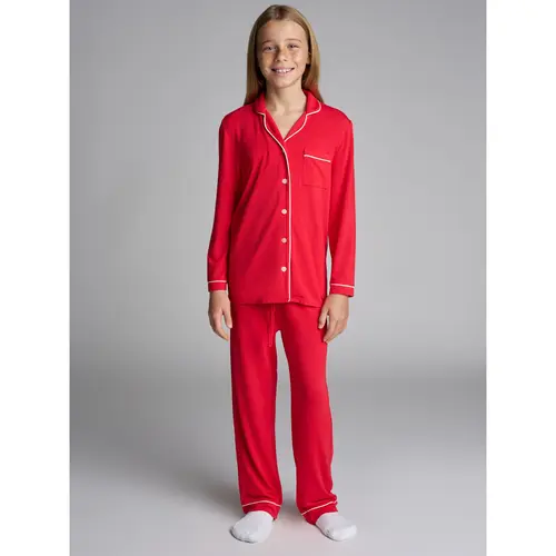 Comfrt Kids | Luna Lounge Kids PJ Set | Long Sleeve Jersey Knit Children's Matching Pajama Set