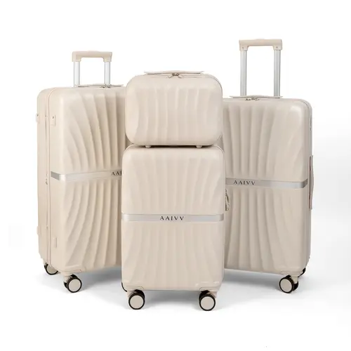 Sturdy ABS Hardshell 4-Piece Luggage Set, Expandable Travel Suitcases with 360° Spinner Wheels, TSA Lock, USB Port, Cup Holder, Sturdy Abs Luggage, Luggage Sets tiktokshopbacktoschool tiktokshopbacktoschool,back to school,back to school haul