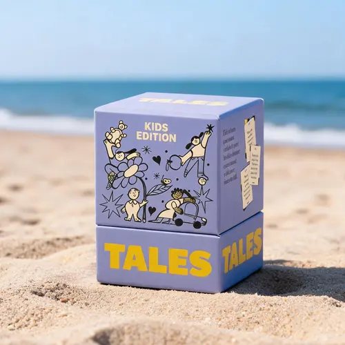 TALES Kids Edition Card Game – Fun Conversation Starters for Kids' learning, Family Game Night, Family Connection & Learning Through Play,  Playful Questions and Laughter, Family Interactive Card Game, family reunion,  fun family game night activity