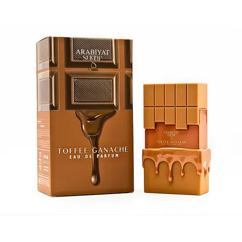 Arabiyat Sugar Toffee Ganache Unisex Fragrance Eau De Parfum - 3.4 fl oz Limited Edition Gourmandy Perfume, Sticky Sweet Toffee, Vanilla, Hazelnut Milk, Amber Warm Spicy Notes, Irritant-Free Signature Scent for Adults, Single Item in Box