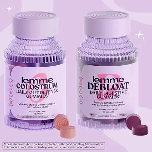 Gut Reset Bundle - Lemme Colostrum Gummies & Lemme Debloat Gummies, Gut Health Gummies with Clinically-Studied Maolactin-GI Colostrum Isolate + Digestive Gummies with Clinically-Studied LactoSpore & DE111 Probiotics