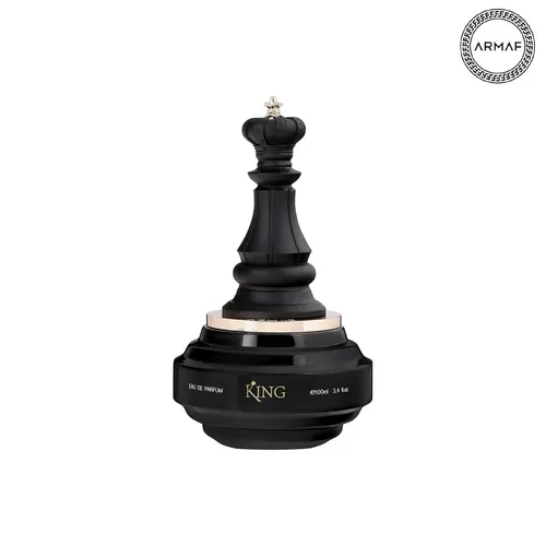 ARMAF Checkmate King Eau de Parfum for Men 3.4 oz | Bold aromatic‑woody strength with a smooth amber‑musk masculine trail