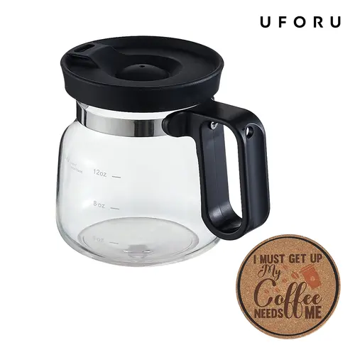 UFORU Coffee Mug with Lid 16oz Glass Creative Cup, Coffee Lovers' Top Choice, Dimensions: 4.9inches tall, 3.8 inches wide, Includes Coaster, Ergonomic Handle Design, Valentine's Day gift, a little surprise for your loved one #SummerWins#DFYD