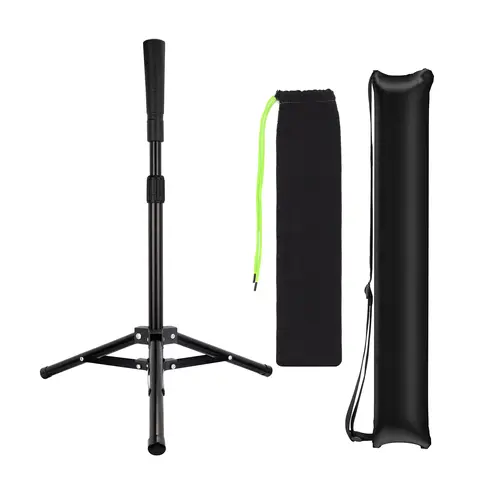 Hikeen Portable Baseball Batting Tee with Adjustable Tripod Stand - Foldable Batting Practice Equipment, Easy Setup for Home & Backyard, Carry Bag Included for Kids & Adults, Training Equipment