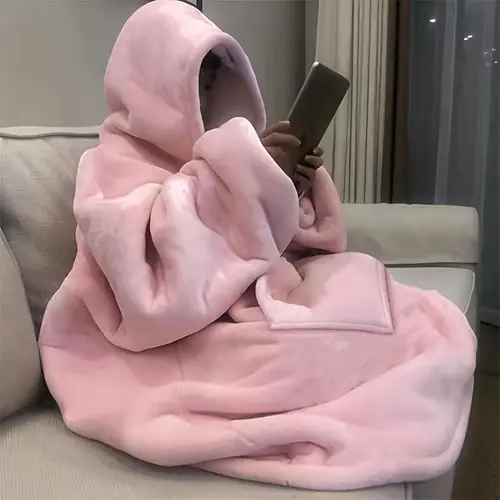 Women's Bohemian Oversized Hoodie Blanket Pullover - Longsleeve, Super Soft Reversible Polyester Fleece, Kangaroo Pocket, Machine Washable, Warm Loungewear, Clothes for Women, Gift Option