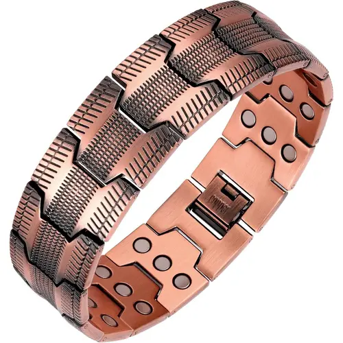 Copper Bracelet for Men, 3X Ultra Strength Magnetic Bracelets, 99.99% Pure Copper with 3500 Gauss Neodymium Magnets, Adjustable Hypoallergenic Bracelets Target Valentines Day 2026