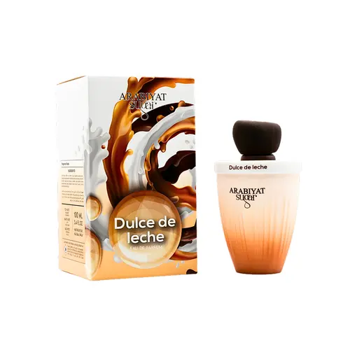 Arabiyat Sugar Dulce De Leche Unisex Eau de Parfum - 3.4 fl.oz Bottle, Long-Lasting Floral Gourmand Fragrance, Aromatic Luxurious Sweet Scent with Caramel-Vanilla Blend, Non-Toxic Lily Unisex Fragrance for Youth, Aromatic Luxurious Scent