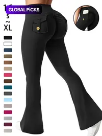 Women's Sporty High Waist Skinny Trousers with Pockets, Comfortable Yoga Pants for All Seasons, Ideal for Running and Gym