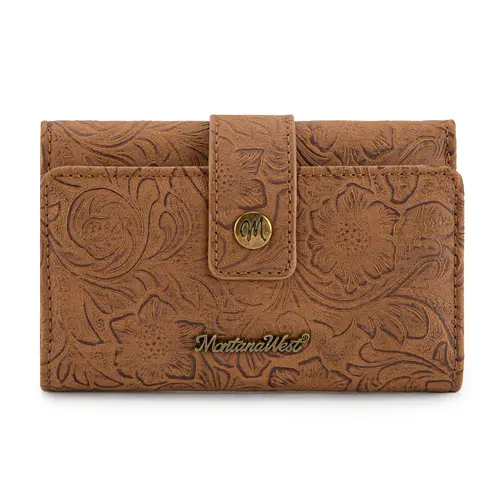 Montana West Small Wallets Woman Trifold RFID Blocking Wallet Ladies Female Credit Card Wallet Western Travel Wallets with ID Window
