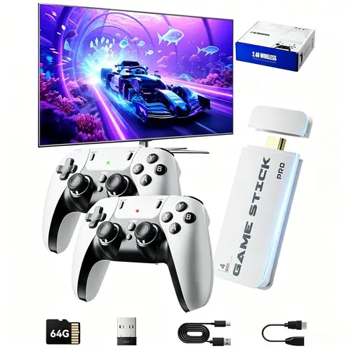 LASTEND Portable Retro Gaming Console - Upgraded Plug-and-Play Game Stick with Cable, 2 Controllers, Family-Friendly Gaming Products, Cool Gadgets, Teenage Boy Gifts for Holidays & Retro Games Enthusiasts, Birthdays,back to school,back to school haul