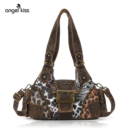 Angel Kiss Women's Hobo Handbag (10.6"x4"x5.9") - Large Leopard Print Casual Everyday Hobo with Zipper Closure, Adjustable Strap, Waterproof Crossbody Shoulder Bag for Women, Accessories For Women