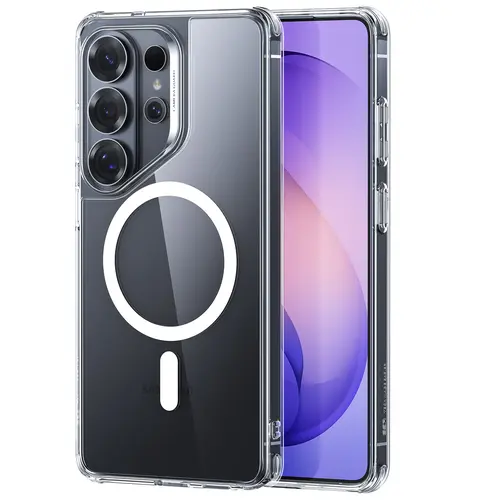 ESR Acrylic Smartphone Protector Case for Samsung Galaxy S26/S25 Ultra, Classic Hybrid Magnetic Phone Accessories, MagSafe-Compatible, Military-Grade Protection, Yellowing-Resistant, Magnetic Lock, Scratch-Resistant, Air Guard Corners, Wireless-Friendly
