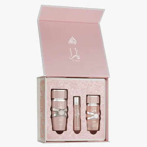 Lattafa Yara 3 pcs Giftset  EDP 100ml + 20ml EDP + Hair Mist 50ml