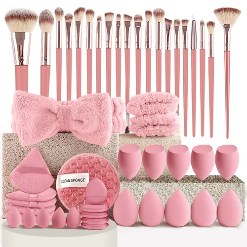 49pcs Flawless Multi-functional Makeup Brushes Kit, All-in-1 Beauty Tool Set Including Foundation Brush for Makeup Application