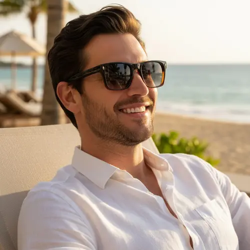 CATERSIDE 1/2/3 Counts Vintage Square Sunglasses, Casual Shades with Packaging, High-End Acetate Temple Tips, Casual Style, Unisex, Perfect for Beach Weddings, Parties, Driving