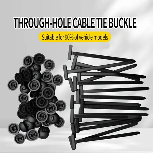 【DealsForYouDays】50Pcs Nylon Universal Cable Tie Buckle, HeavyDuty Self-Locking Nvlon Zip Ties Holder, Multipurpose Plastic Cable Ties Tool for Car DailyRepair