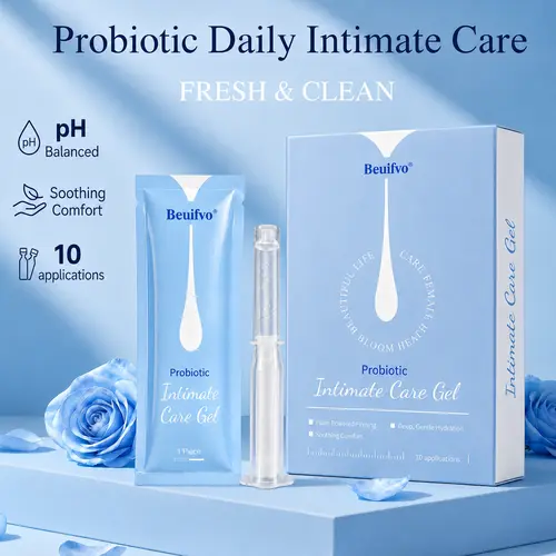 Beuifvo pH Balanced Probiotic Feminine Wash Gel, Daily Use Bottle Single Item for Freshness & Gentle Cleanse, Soothing Discomfort & Discharge Concerns, No Harsh Ingredients Feminine Care Solution